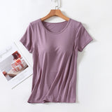 Camiseta Versatile Feminina - 2 em 1 - com Sutiã Embutido